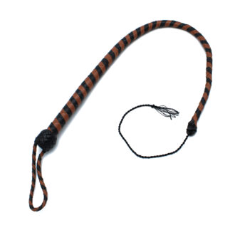 Leren Zweep Zwart & Bruin 90 cm van Kiotos Leather, GTIN: 8720246449945