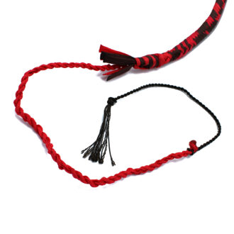 Nylon Bullwhip Zwart & Rood 270 cm - Afbeelding 4