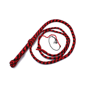 Nylon Bullwhip Zwart & Rood 270 cm van Kiotos BDSM, GTIN: 8720246449914