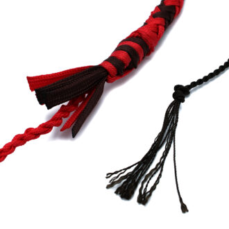 Nylon Bullwhip Zwart & Rood 270 cm - Afbeelding 5