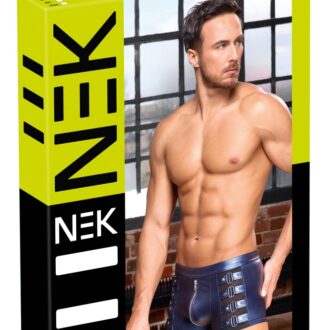 NEK Boxer Metallic Blauw met Bandjes en Studs - Afbeelding 9