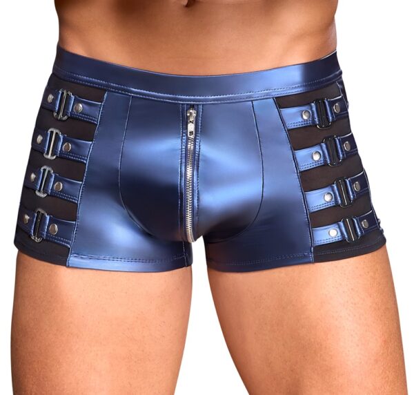 NEK Boxer Metallic Blauw met Bandjes en Studs van , GTIN: