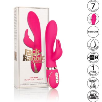 Roze Silicone Ultra-Soft Rabbit Signature Vibrator - Afbeelding 10